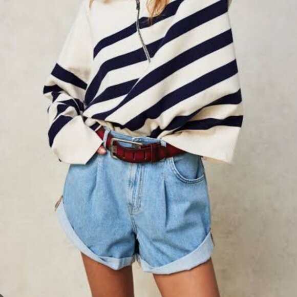 Free People Blue Jean Shorts Casual Denim - Picture 1 of 8